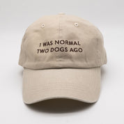 Beige Denim Cap - I Was Normal Two Dogs Ago