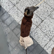 Beige & Brown Sighthound Fleece Onesie