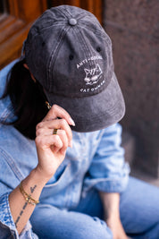 Black Denim Cap - Logo "Anti-Social Cat Owner"