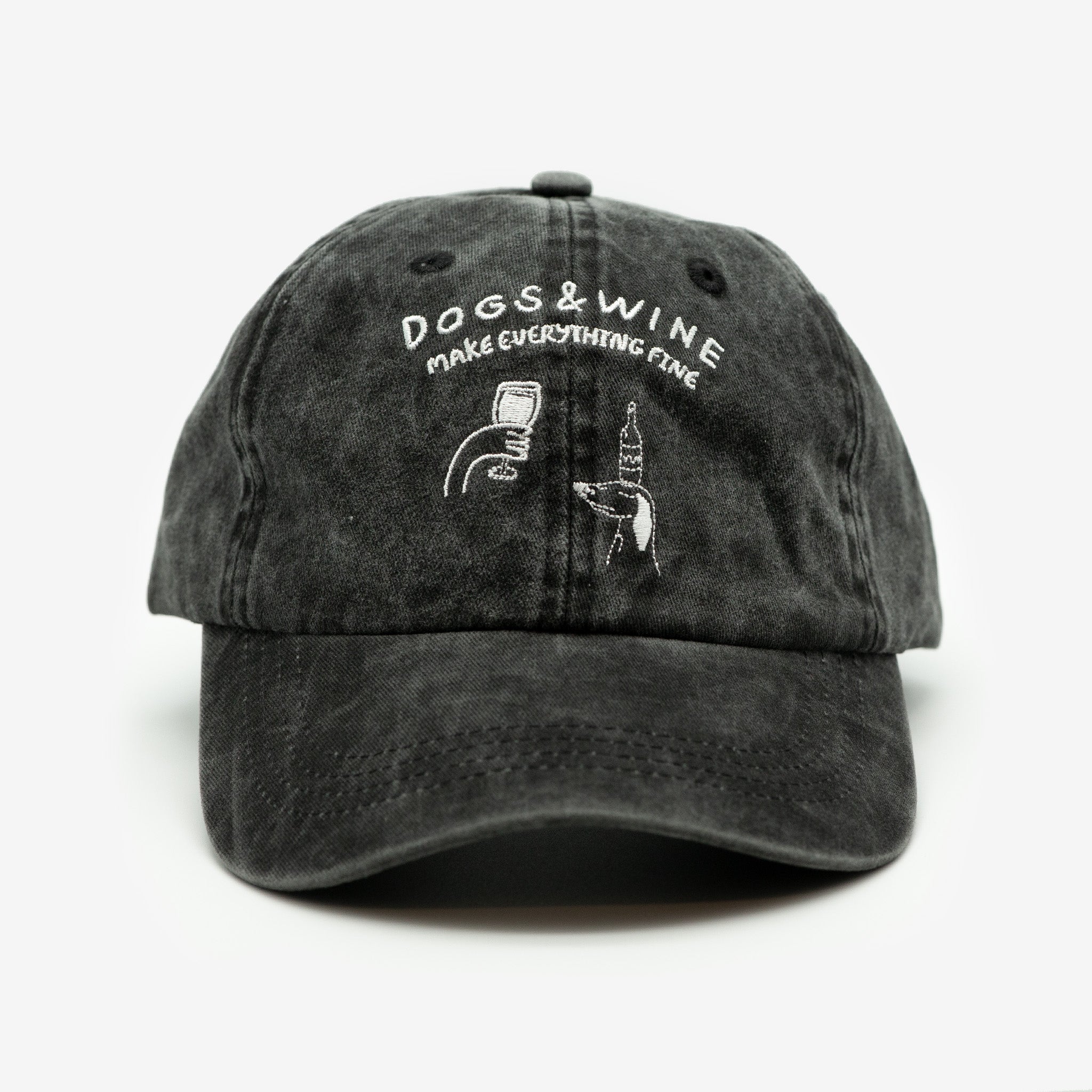 black-denim-cap-dogs-and-wine-make-everything-fine-front.jpg