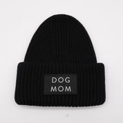 Black Wool Beanie - Dog Mom