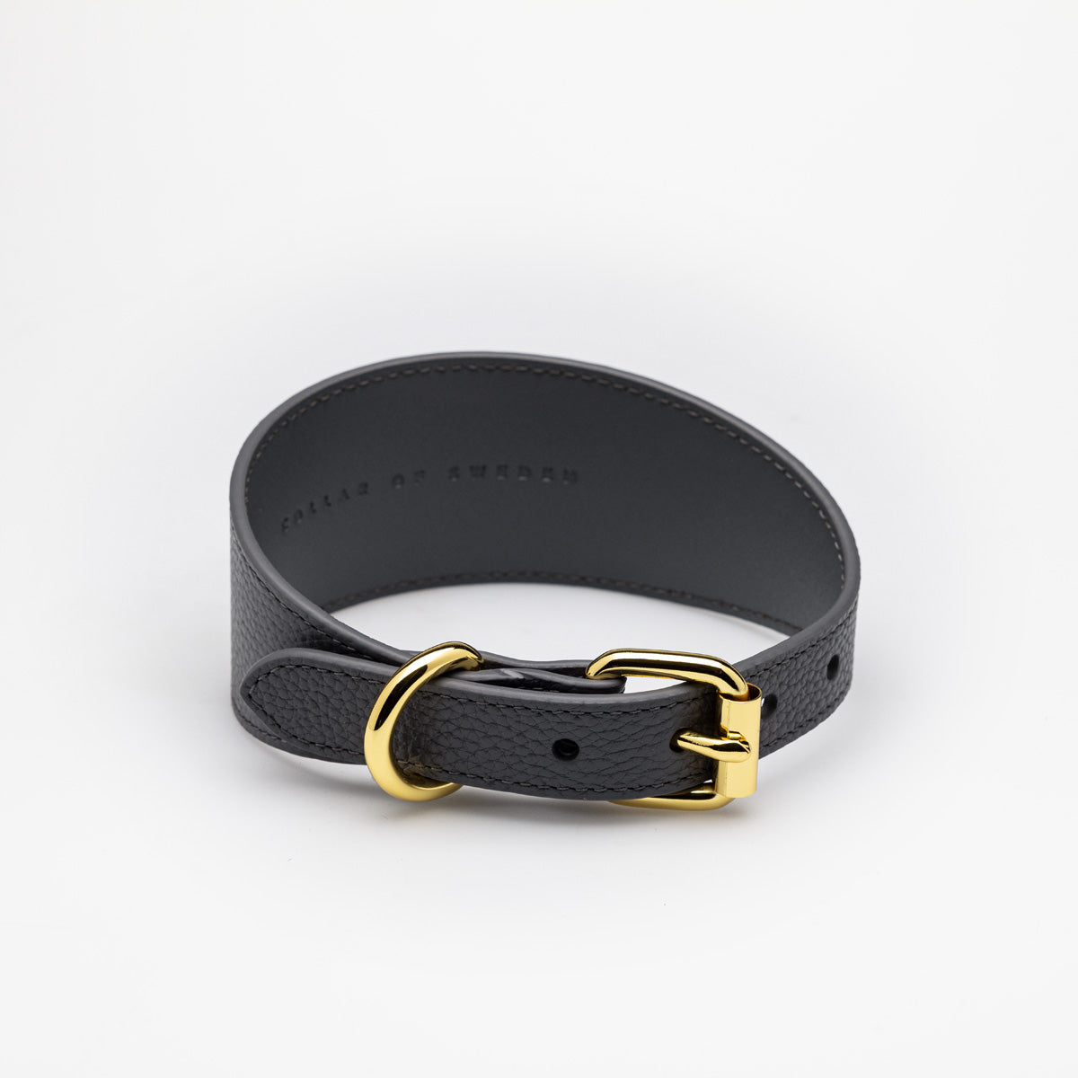image - Dark Grey Leather Collar XL Wide
