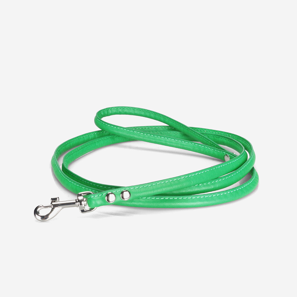 image - Pure Green Leather Lead Medium