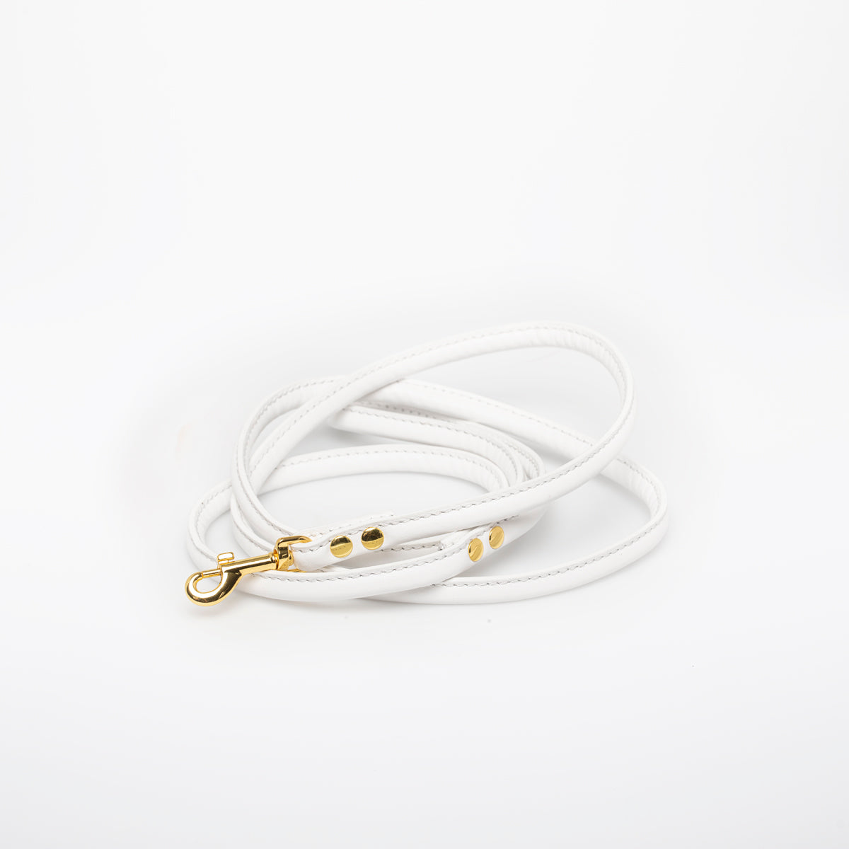 image - White Leather Lead Medium